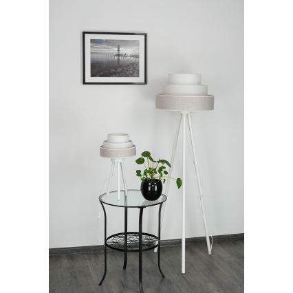 Brilagi - Bordlampe ALASKA LUNETA 1xE27/15W/230V grå/cremefarvet