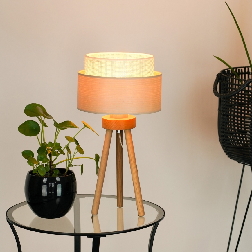 Brilagi - Bordlampe ARIZONA BOHO 1xE27/15W/230V beige