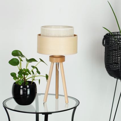 Brilagi - Bordlampe ARIZONA BOHO 1xE27/15W/230V beige