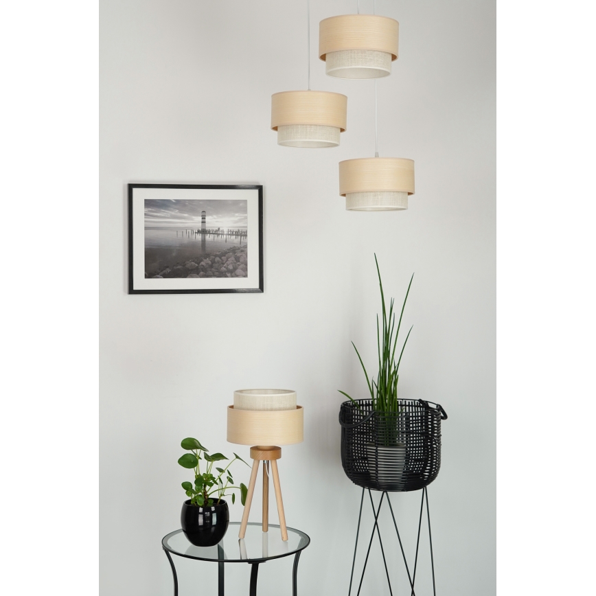 Brilagi - Bordlampe ARIZONA BOHO 1xE27/15W/230V beige