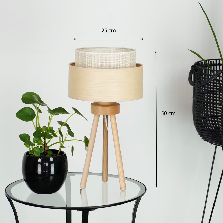 Brilagi - Bordlampe ARIZONA BOHO 1xE27/15W/230V beige
