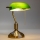 Brilagi - Bordlampe BANK OFFICE 1xE27/60W/230V messing/grøn