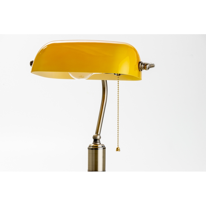 Brilagi - Bordlampe BANK OFFICE 1xE27/60W/230V messing/orange