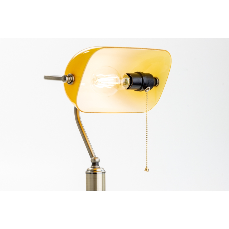 Brilagi - Bordlampe BANK OFFICE 1xE27/60W/230V messing/orange