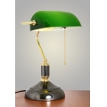 Brilagi - Bordlampe BANK OFFICE 1xE27/60W/230V sort/guld/grøn