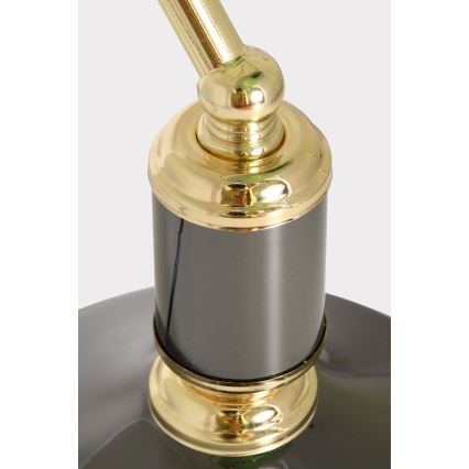 Brilagi - Bordlampe BANK OFFICE 1xE27/60W/230V sort/guld/grøn