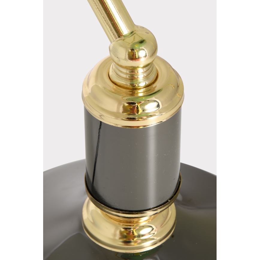 Brilagi - Bordlampe BANK OFFICE 1xE27/60W/230V sort/guld/grøn