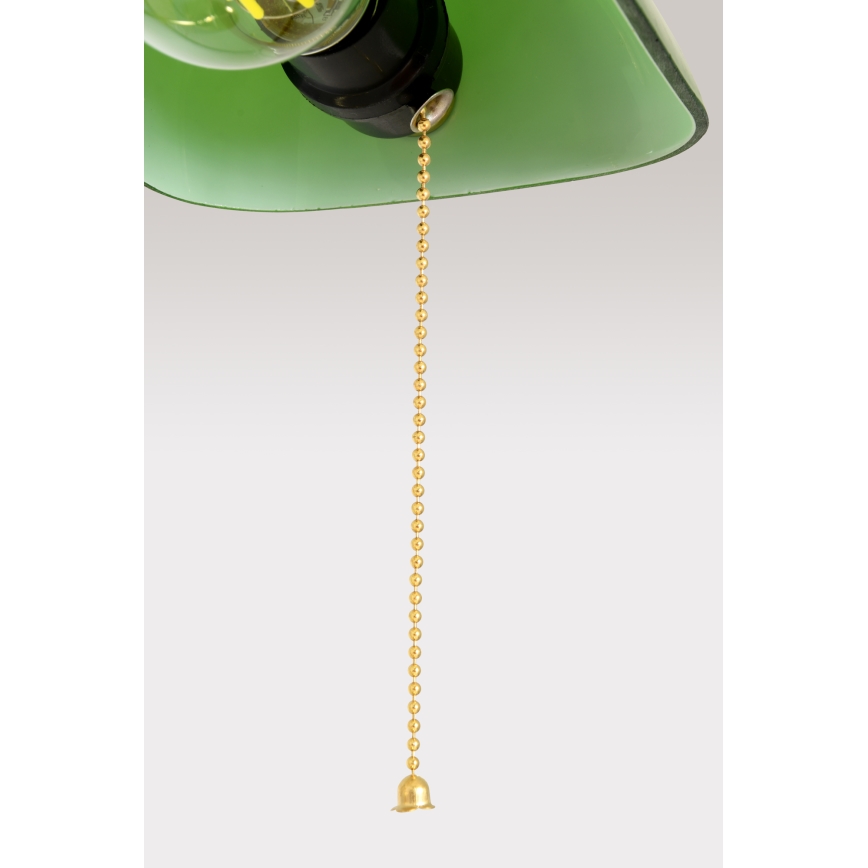 Brilagi - Bordlampe BANK OFFICE 1xE27/60W/230V sort/guld/grøn