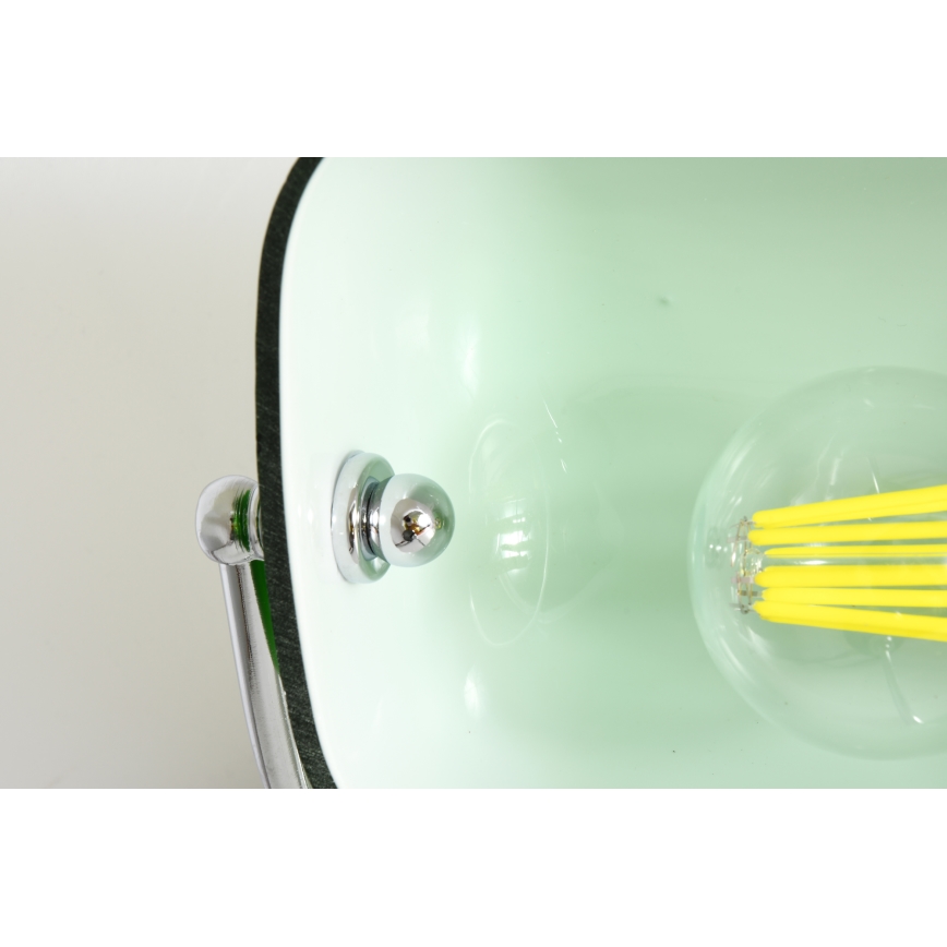 Brilagi - Bordlampe BANK OFFICE 1xE27/60W/230V sort/sølv/grøn