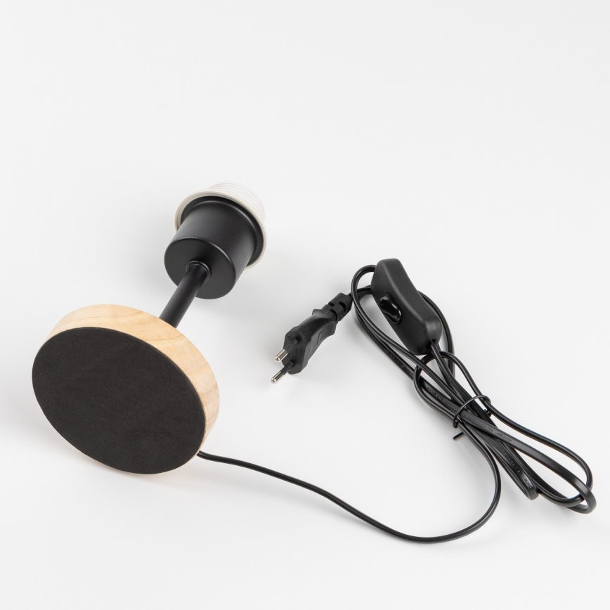 Brilagi - Børnebordlampe BOBO WOOD 1xE27/25W/230V eg/sort/hvid/enhjørninger