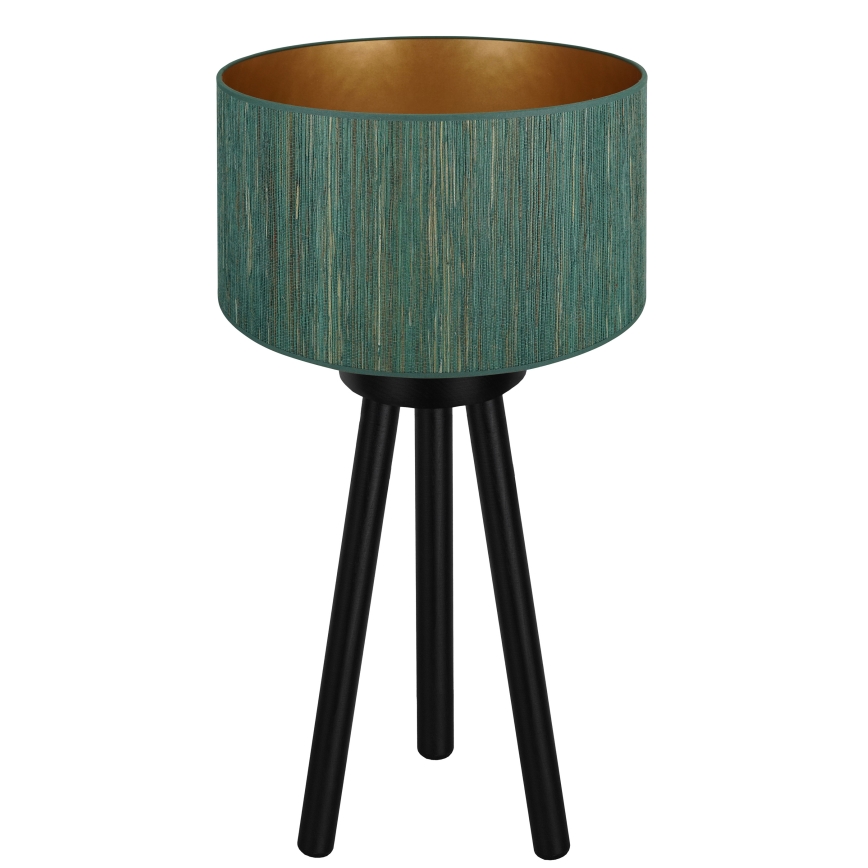 Brilagi - Bordlampe BOSTON ROLLER 1xE27/15W/230V strå grøn/guld