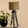 Brilagi - Bordlampe BOSTON ROLLER 1xE27/15W/230V strå brun/guld