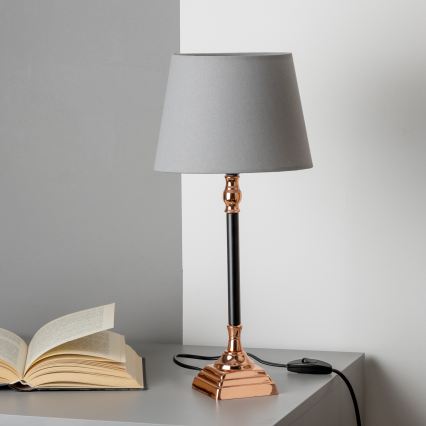 Brilagi - Bordlampe CERIA 1xE14/40W/230V sort/kobber/grå