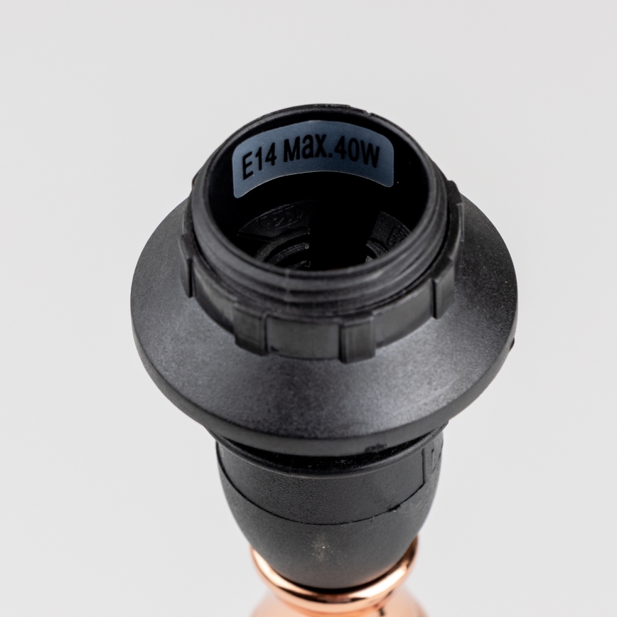 Brilagi - Bordlampe CERIA 1xE14/40W/230V sort/kobber/hvid