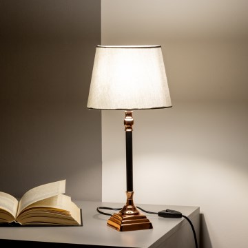 BRILAGI - Bordlampe CERIA 1xE14/40W/230V Ø 20,5 cm sort/kobber/grå