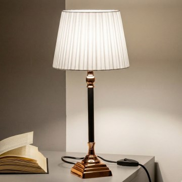 Brilagi - Bordlampe CERIA 1xE14/40W/230V Ø 25 cm kobber/hvid