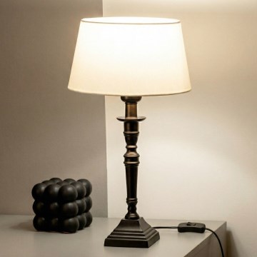 Brilagi - Bordlampe CERIA 1xE27/60W/230V Ø 25 cm sort/hvid