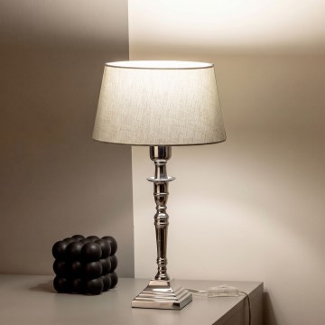 BRILAGI - Bordlampe CERIA 1xE27/60W/230V Ø 25 cm sølv/grå
