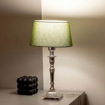 BRILAGI - Bordlampe CERIA 1xE27/60W/230V Ø 25 cm sølv/grøn
