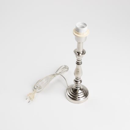 Brilagi - Bordlampe CERIA 1xE27/60W/230V Ø 30 cm blank krom/beige