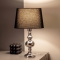 BRILAGI - Bordlampe CERIA 1xE27/60W/230V Ø 30 cm blank krom/sort