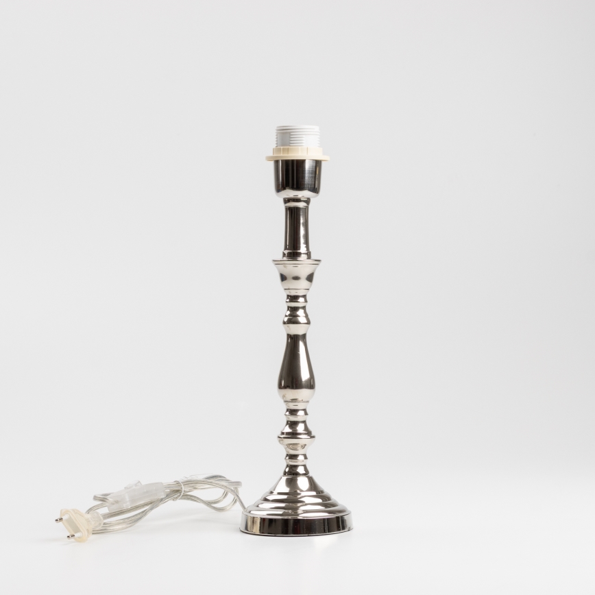 Brilagi - Bordlampe CERIA 1xE27/60W/230V Ø 30 cm poleret krom/sort