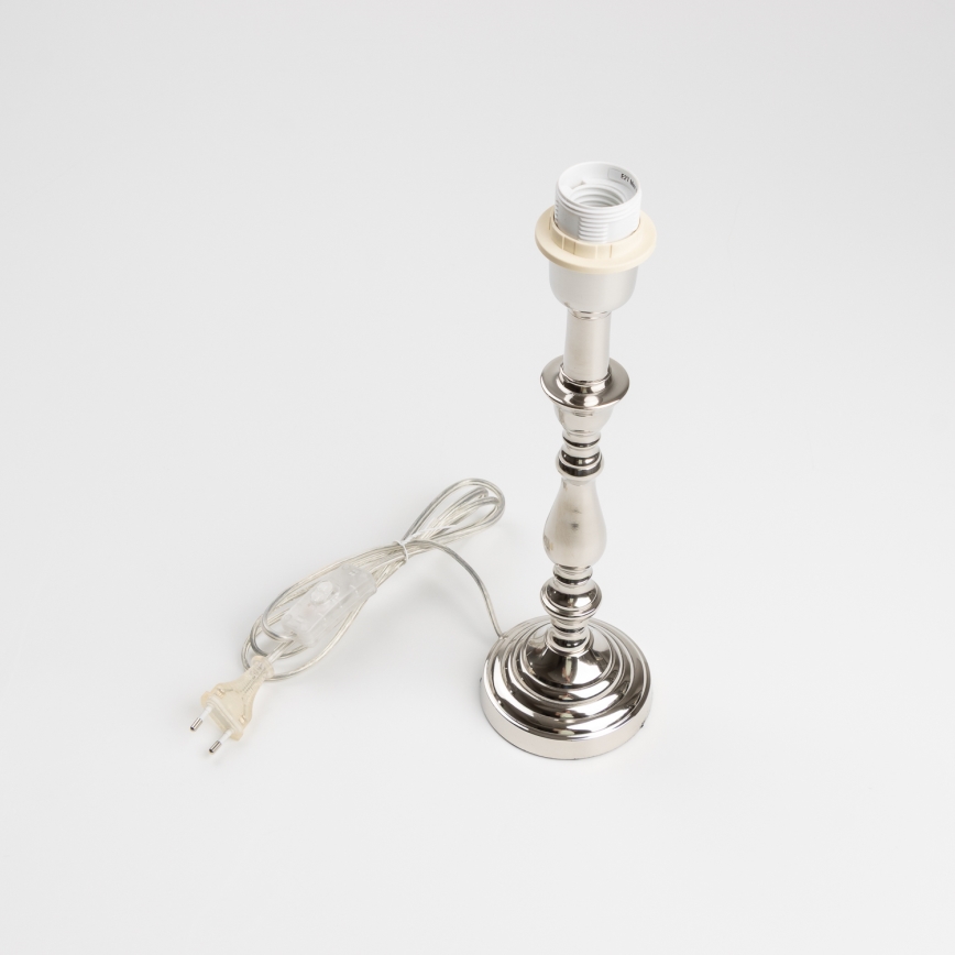 Brilagi - Bordlampe CERIA 1xE27/60W/230V Ø 30 cm poleret krom/sort