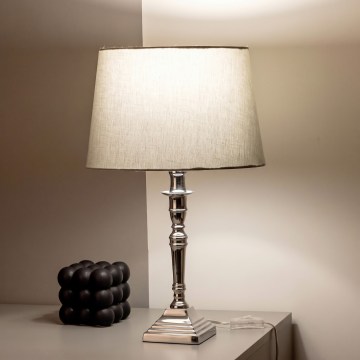 BRILAGI - Bordlampe CERIA 1xE27/60W/230V Ø 30 cm sølv/grå