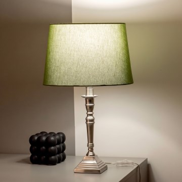 BRILAGI - Bordlampe CERIA 1xE27/60W/230V Ø 30 cm sølv/grøn