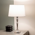BRILAGI - Bordlampe CERIA 1xE27/60W/230V Ø 30 cm sølv/hvid