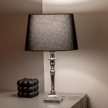 BRILAGI - Bordlampe CERIA 1xE27/60W/230V Ø 30 cm sølv/sort