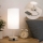 Brilagi - Bordlampe med USB-port TABLON 1xE27/25W/230V beige/hvid