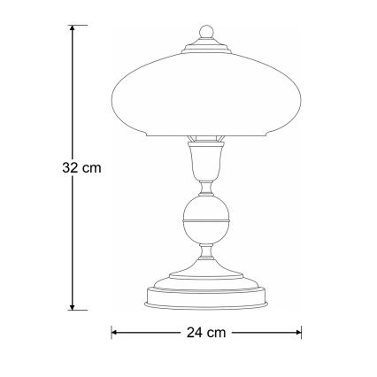 Brilagi - Bordlampe MOLLERO 1xE14/11W/230V bronze/patina