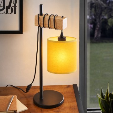 BRILAGI - Bordlampe NUBILA 1xE27/40W/230V brun/sort/gul