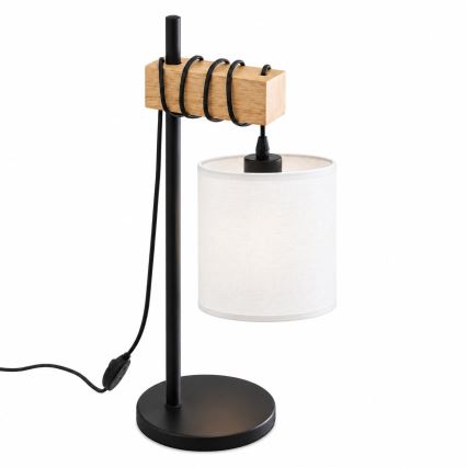 BRILAGI - Bordlampe NUBILA 1xE27/40W/230V brun/sort/hvid