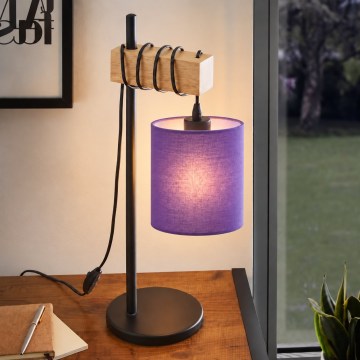 BRILAGI - Bordlampe NUBILA 1xE27/40W/230V brun/sort/lilla