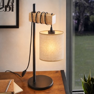 BRILAGI - Bordlampe NUBILA 1xE27/40W/230V brun/sort/lysebrun