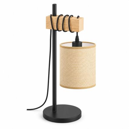 BRILAGI - Bordlampe NUBILA 1xE27/40W/230V brun/sort/lysebrun