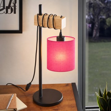 BRILAGI - Bordlampe NUBILA 1xE27/40W/230V brun/sort/lyserød