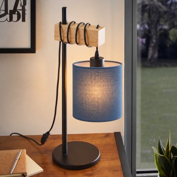BRILAGI - Bordlampe NUBILA 1xE27/40W/230V brun/sort/mørkeblå