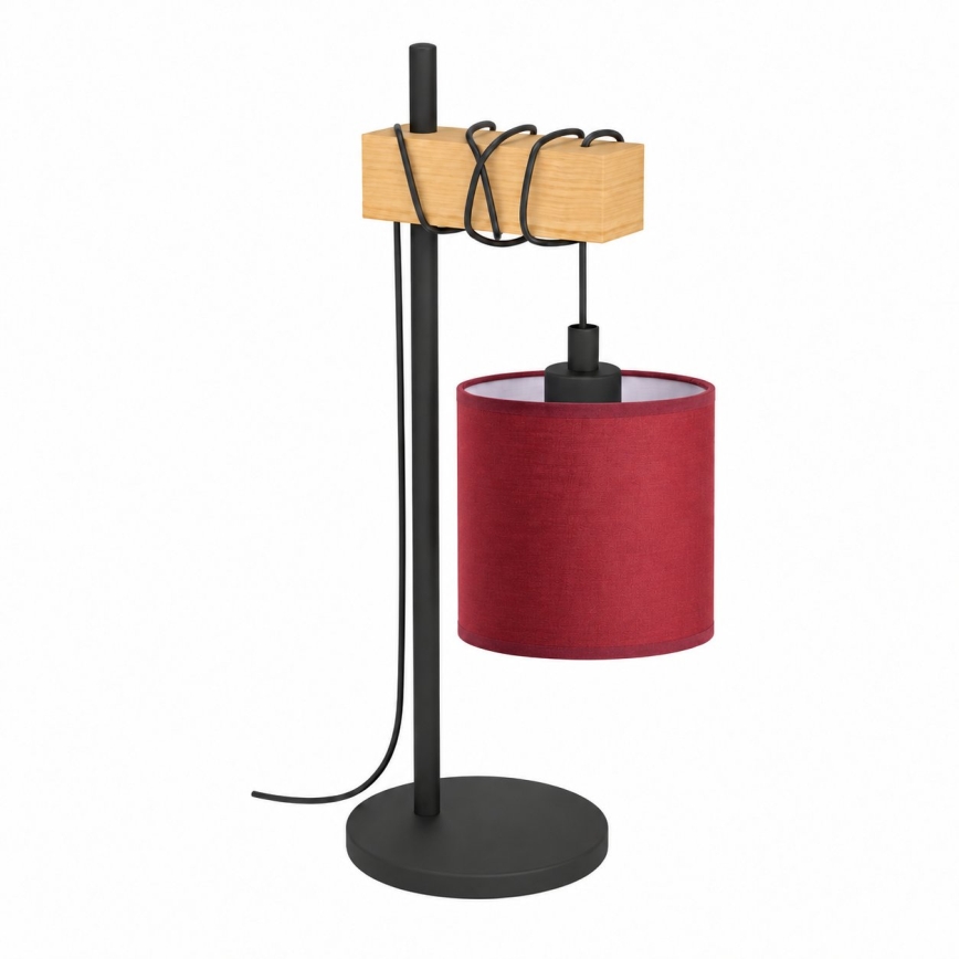 BRILAGI - Bordlampe NUBILA 1xE27/40W/230V brun/sort/pompejsk rød