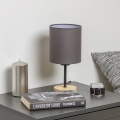 Brilagi - Bordlampe NUBILA WOOD 1xE27/25W/230V eg/antracit
