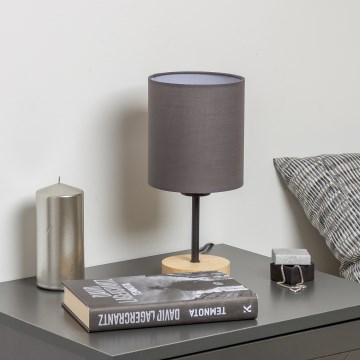 Brilagi - Bordlampe NUBILA WOOD 1xE27/25W/230V eg/antracit