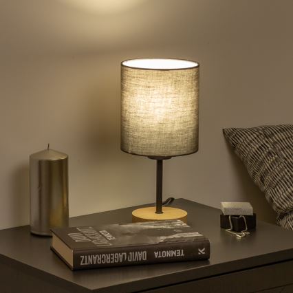 Brilagi - Bordlampe NUBILA WOOD 1xE27/25W/230V eg/antracit