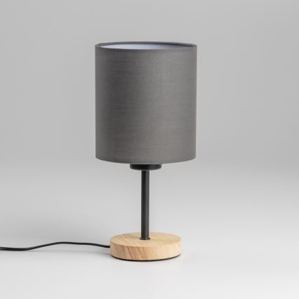 Brilagi - Bordlampe NUBILA WOOD 1xE27/25W/230V eg/antracit