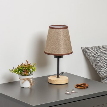 Brilagi - Bordlampe NUBILA WOOD 1xE27/25W/230V eg/brun