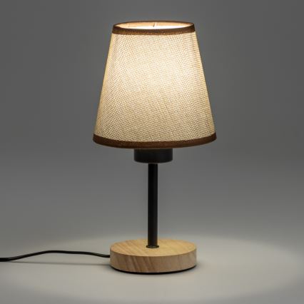 Brilagi - Bordlampe NUBILA WOOD 1xE27/25W/230V eg/brun