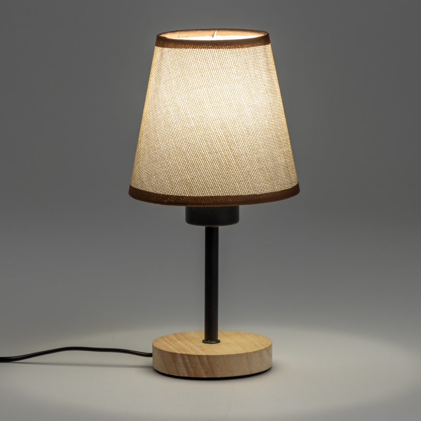 Brilagi - Bordlampe NUBILA WOOD 1xE27/25W/230V eg/brun