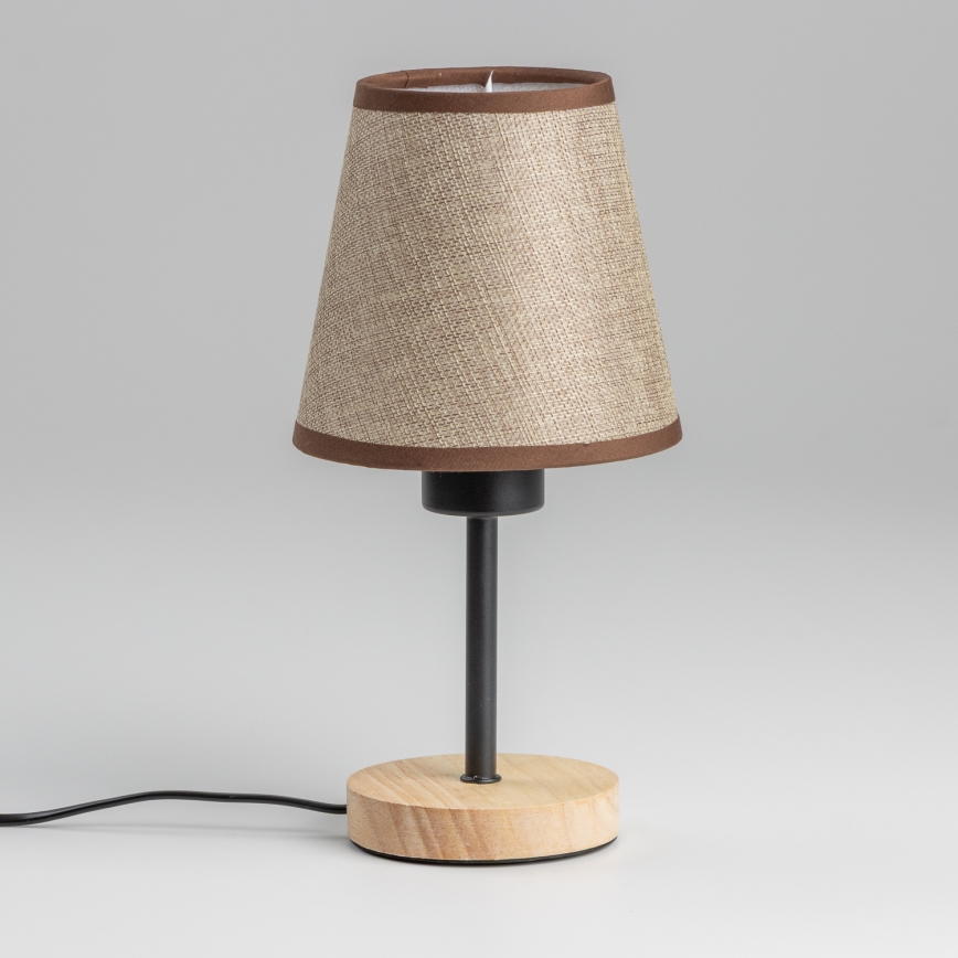 Brilagi - Bordlampe NUBILA WOOD 1xE27/25W/230V eg/brun