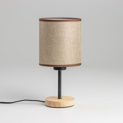 Brilagi - Bordlampe NUBILA WOOD 1xE27/25W/230V eg/brun